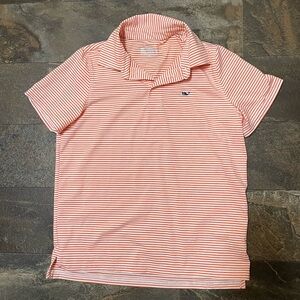 Vineyard Vines Orange Striped Polo Shirt